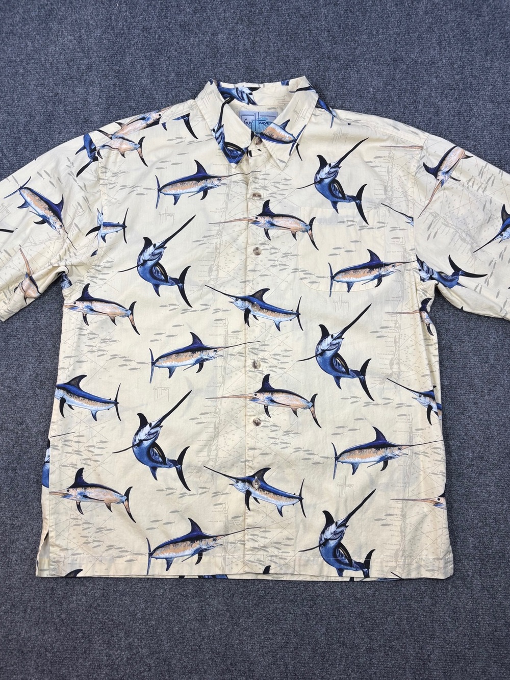 Guy Harvey cotton button down Men’s L